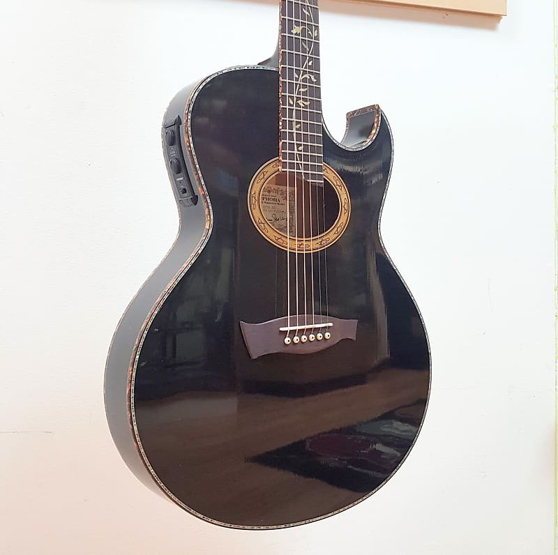 Ibanez EP10 Steve Vai Signature Acoustic-Electric Guitar, Black Pearl finish, B-STOCK. Includes case image 1