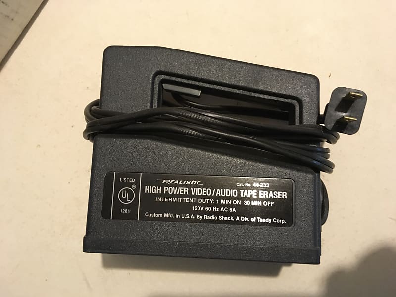Realistic High-Power Video/Audio Tape Eraser, cat # 44-233 70's - Black