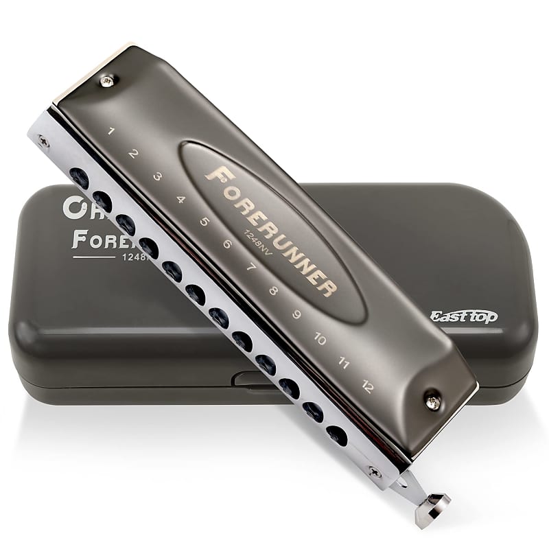 East Top Forerunner Chromatic Harmonica 48NV, 12 Holes 48 Tones in