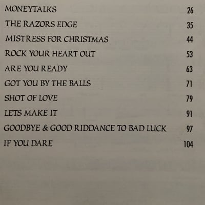 AC/DC - The Razors Edge - Guitar Tab / Tablature Book | Reverb