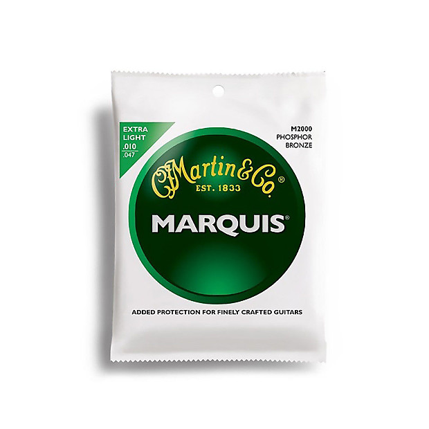 Martin M-2000 Marquis 92/08 Phosphor Bronze Extra Light Acoustic Strings image 1