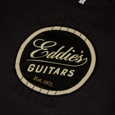 Eddie's Guitars Long Sleeve T-Shirt – Acoustic Soundhole/String Logo - XL image 2