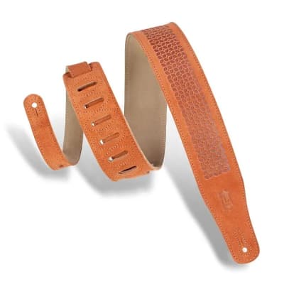 Levy's MS26SQ 2.5" Suede Floret Embossed Guitar Strap