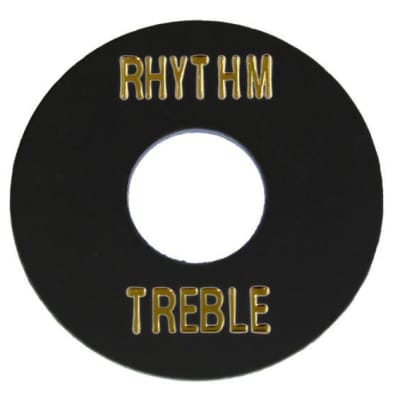 Black Plastic Rhythm Treble Ring image 1