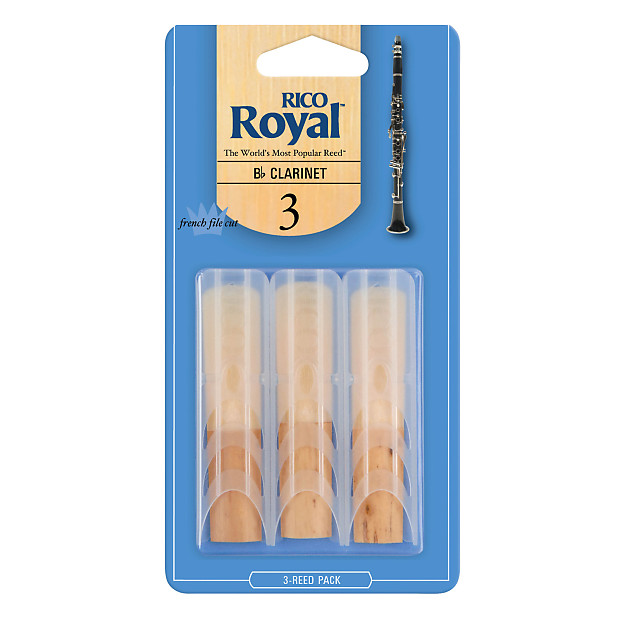 Rico RCB0330 Royal Bb Clarinet Reeds - Strength 3.0 (3-Pack) image 1