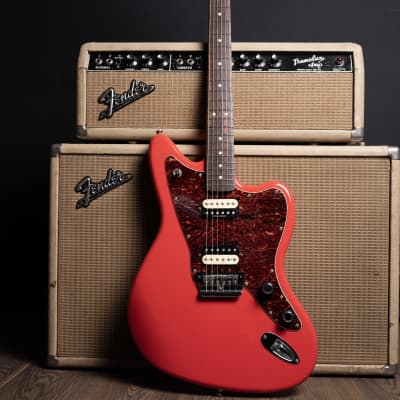 2011 Squier Vintage Modified HH Jaguar - in Fiesta Red | Reverb