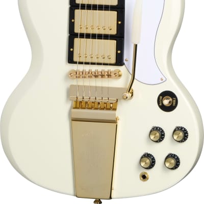 Epiphone Inspired by Gibson Custom 1963 Les Paul SG Custom With Maestro Vibrola Classic White w/case