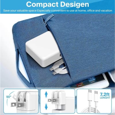 Mac Book Pro Charger - 118W USB C Charger Power Adapter for USB C Macbook Pro 16 15 14 13 Inch, & Macbook Air 13 Inch 2021 2020 2019 2018, New Ipad Pro, Include Charge Cable（7.2Ft/2.2M） image 7