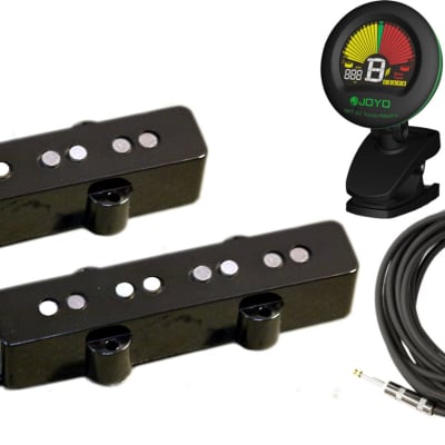 Seymour Duncan Custom Shop Weather Report Jaco Jazz Bass Black Pickup Set  w/ Cable and Tuner!