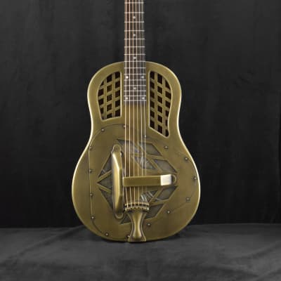 National NRP Tricone 12-Fret Antique Brass image 2