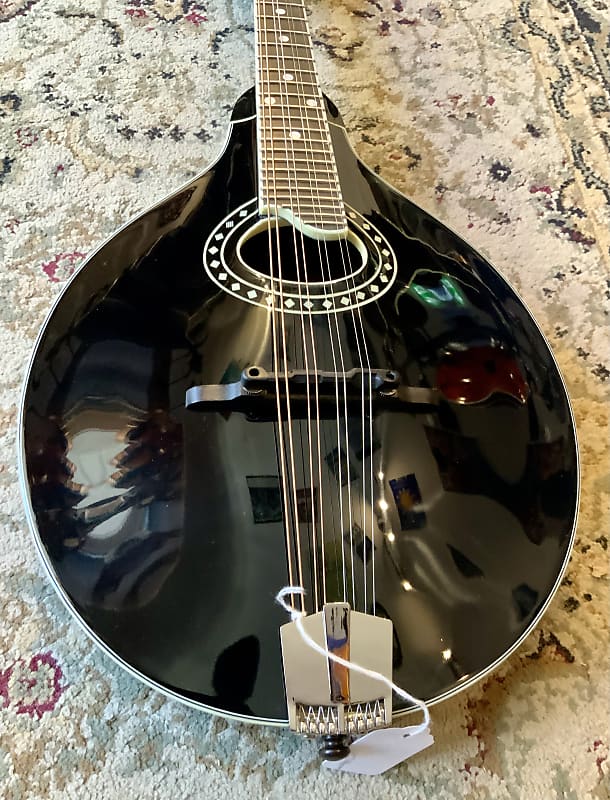 Eastman MD404-BK Oval Hole A-Style Mandolin - Black image 1