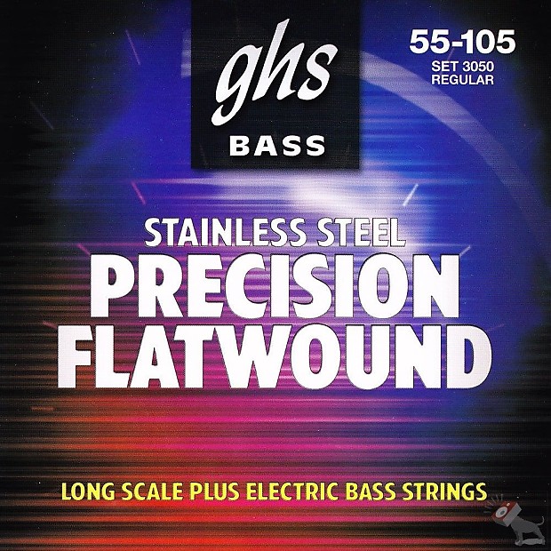GHS M3050 Precision Flatwound Long Scale Bass Strings (55-105) image 1