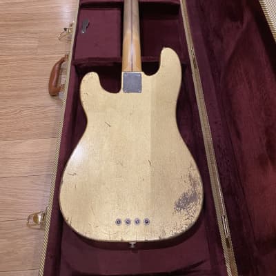 One-of-a-kind Custom Precision Bass Style 2018 Gold Leaf image 10