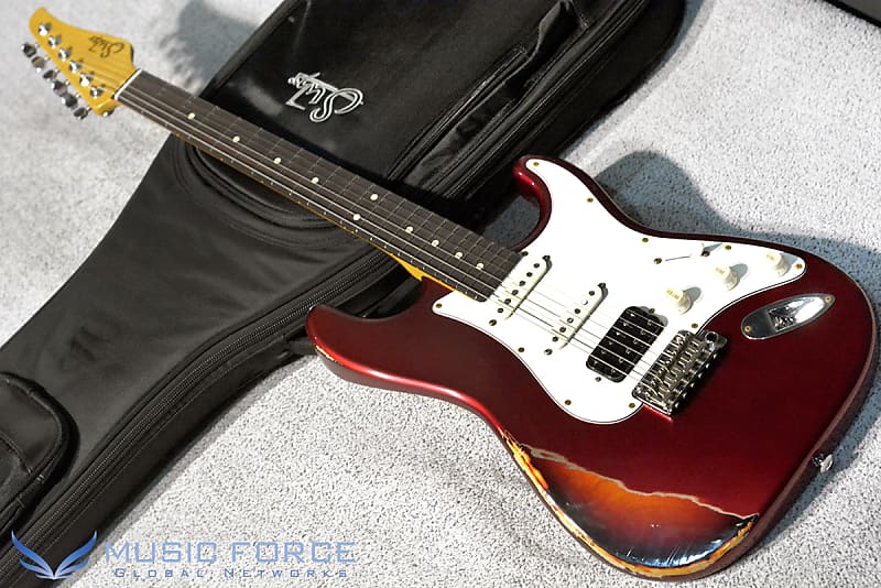 ギター Suhr Pro Series Classic Antique 3TS Suhr Classic Antique Pro HSS Limited - Black over 3-Tone