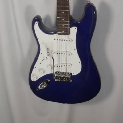 Silvertone SS-1l Cobalt Blue Left-Handed Strat Copy electric guitar lefty new old stock image 1