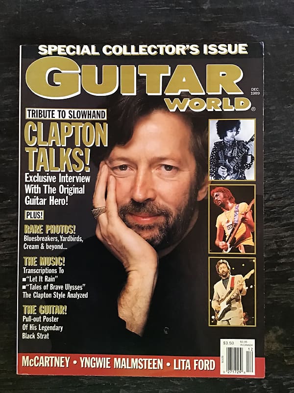 Guitar World Magazine Back Issue December 1989 - Eric Clapton | Reverb