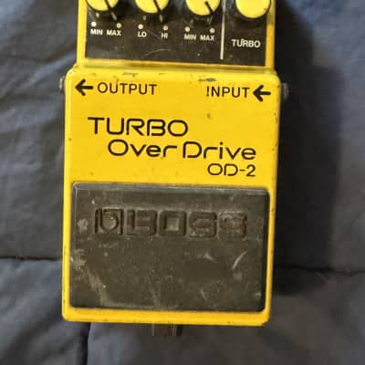 ギター TURBO Over Drive OD-2 Boss Turbo Overdrive OD-2 1993 Vintage Guitar Pedal Black