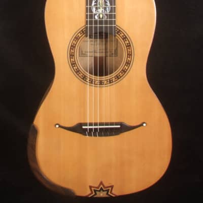 Bruce Wei Solid Spruce & Curly Maple Panormo Guitar, Mop Abalone Inlay PA-2001 for sale