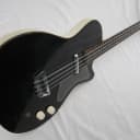 Vintage 1965 SIlvertone 1444 Danelectro Dolphin Nose Bass Guitar in Black