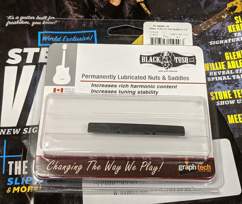 Genuine Graph Tech Black TUSQ XL Slotted Bass 6 String PT 1600 00