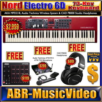 Nord Electro 6D 73-Keyboard & Audio Technica Wireless System/ 2 Year Manufacture Warranty! image 10