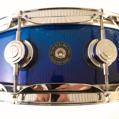 DW 14x5 Collectors Series Snare Drum Regal to Royal Blue Sparkle