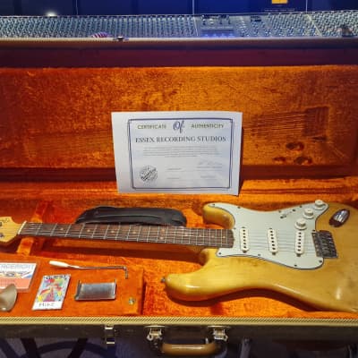 1963 Fender Stratocaster flame neck ARTIST owned by Merseybeat band The Searchers vintage 60s USA Strat image 1