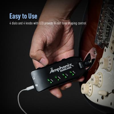 SONICAKE Guitar Headphone Amp Plug-In USB Rechargable Portable Pocket Guitar Amplifier With Bluetooth Multi-Effects Clean Overdrive Distortion Modulation Delay and Reverb(U.S. domestic inventory) image 6