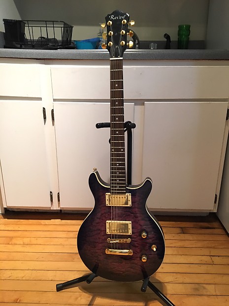 Raven Double Cutaway 1995-2003 Purple Quilt Top | Reverb