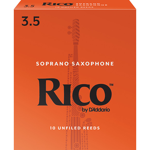 Rico RIA1035 Soprano Saxophone Reeds - Strength 3.5 (10-Pack) image 1