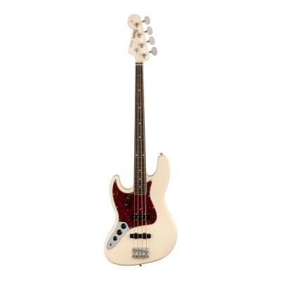 Fender American Vintage II 1966 4-String Jazz Bass Guitar with Bound Round-Laminated Rosewood Fingerboard (Left-Handed, Olympic White) image 1