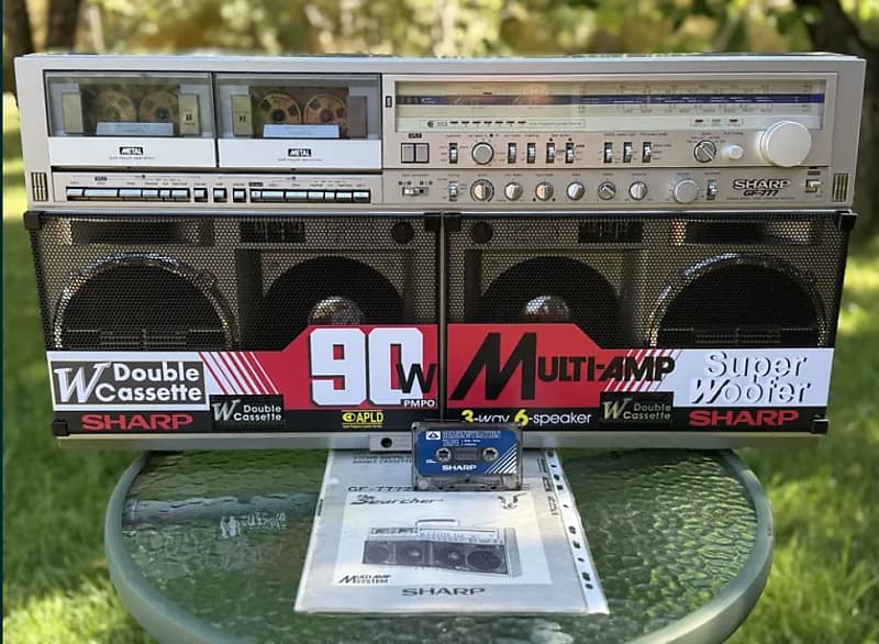SHARP GF-777 | Vintage Ghetto Blaster | Pro Serviced | Excellent | Japan | Iconic Boombox  			