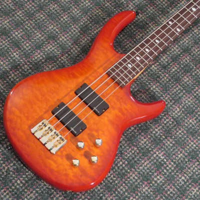 2011 BC Rich Innovator 4-String Bass Orange Burst Figured Maple Top! w/hardshell case image 2