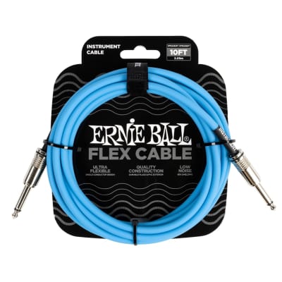 Ernie Ball Flex Instrument Cable 10ft - Blue for sale