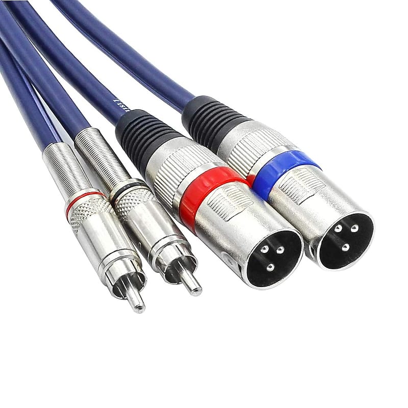 JOMLEY Dual XLR to 3.5mm Stereo Mic Cable, Dual XLR Female to 3.5mm TRS  Y-Splitter Stereo Cable, 2 XLR Female to 1/8 Inch Mini Jack Breakout Lead