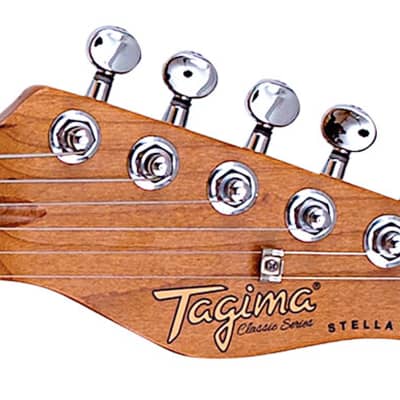 Tagima Stella DW-TAMB 6-String Electric Guitar, Color: Transparent Orange Fade image 2