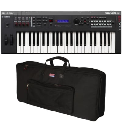 Yamaha MX49 49-Key Music Production Synthesizer Keyboard Black + Gator Soft Case