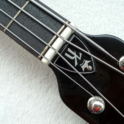 Klira Merkur De Luxe Vintage 1968 Germany Bass-Guitar "Sunburst" 4 String Semi-Hohl Gutaway E-Bass image 12
