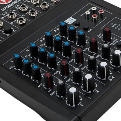 Harbinger L802 8-Channel Mixer with 2 XLR Mic Preamps Standard