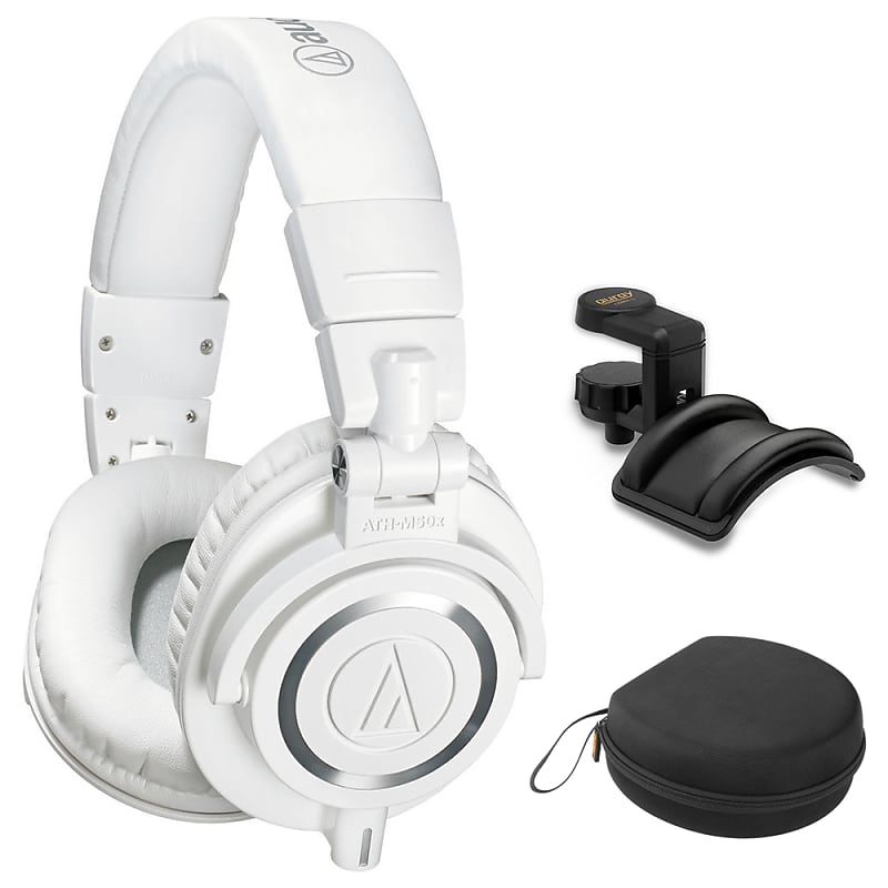 Audio-Technica ATH-M50x Closed-Back Monitor Headphones (White