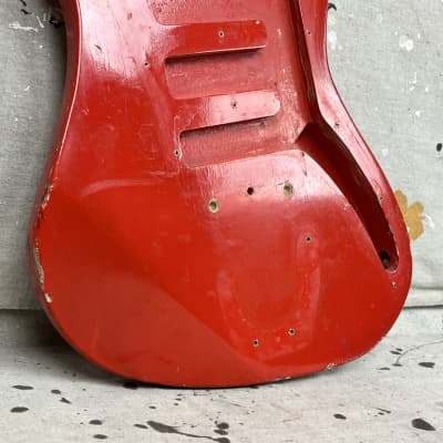 Vintage Vox Consort Guitar Body Red 1960's for Project or Restoration image 5