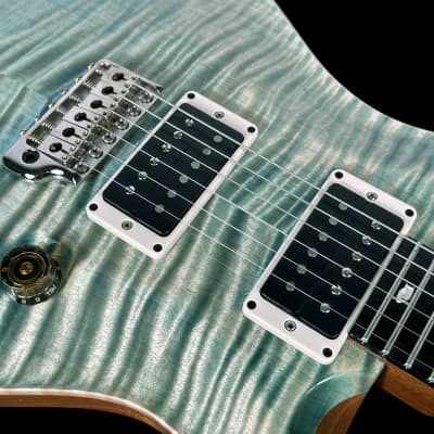 2021 Paul Reed Smith PRS Custom 24 Wood Library 10 Top ~ Faded Blue Jean image 5