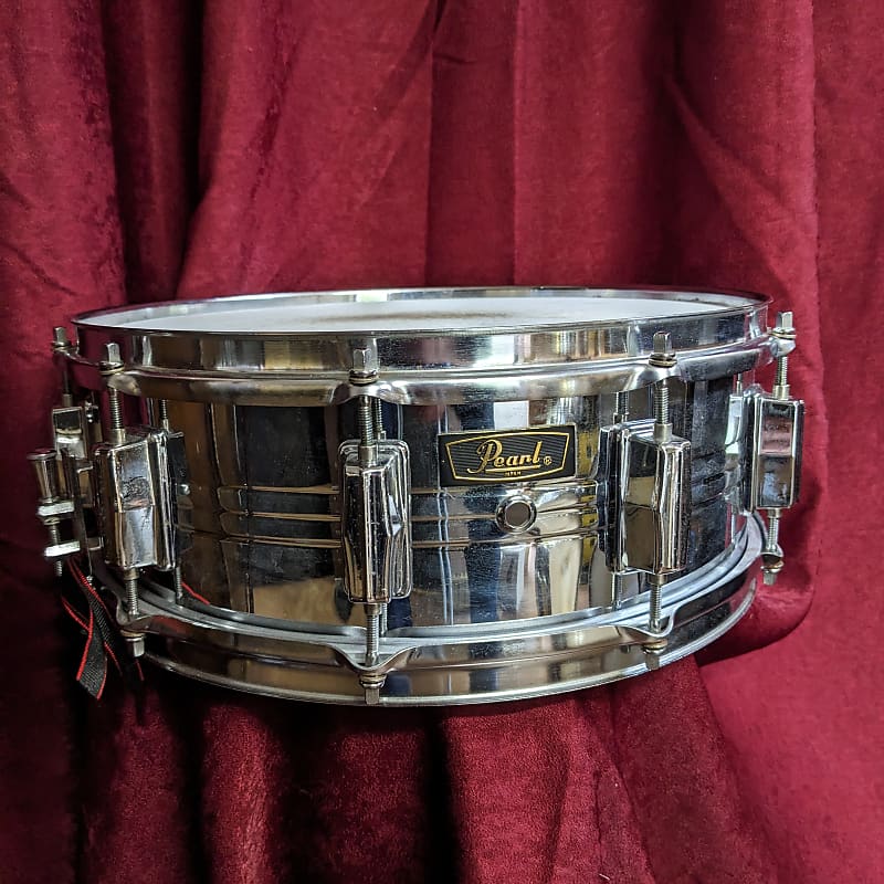 c. 1970s Pearl 4214 COB Brass Stewart Copeland The Snare 5 x 14 vintage MIJ snare drum