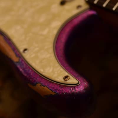 Fender American Stratocaster Magenta Sparkle Heavy Relic Custom Shop Texas Specials image 6