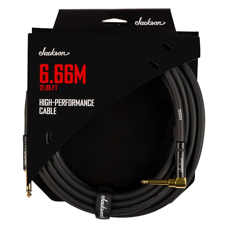 Jackson High Performance Cable, Black, 21.85' (6.66m) | Reverb