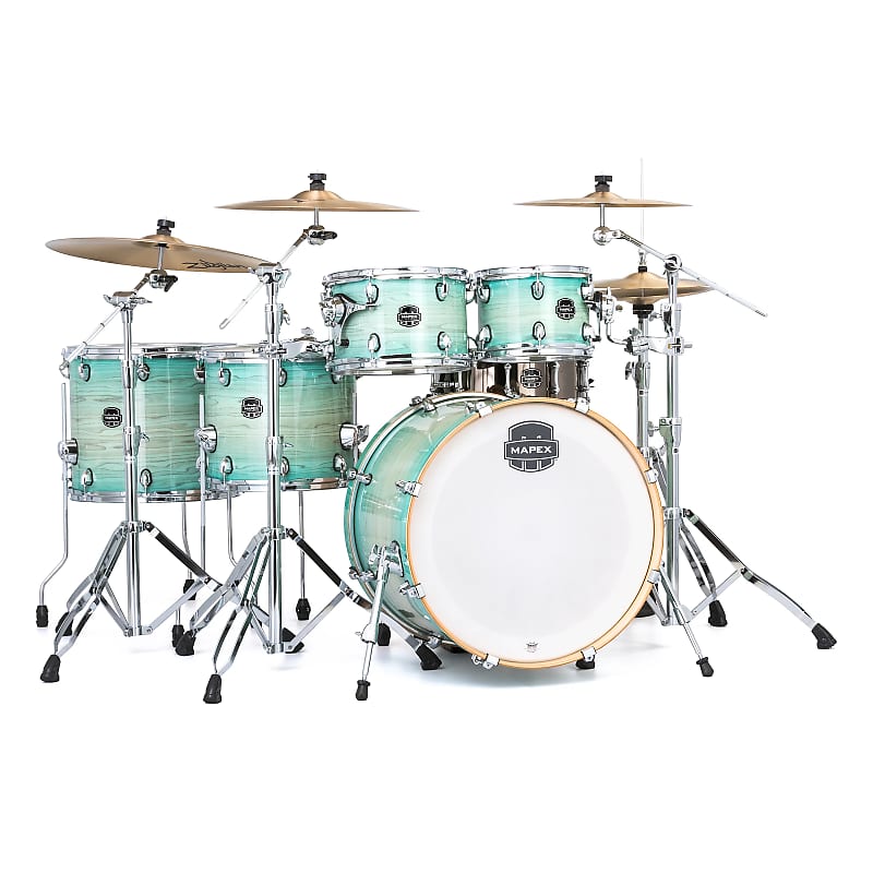 Mapex AR628S Armory 22x18" / 10x8" / 12x9" / 14x14" / 16x16" / 14x5.5" 6pc Studioease Shell Pack with Chrome Hardware image 1