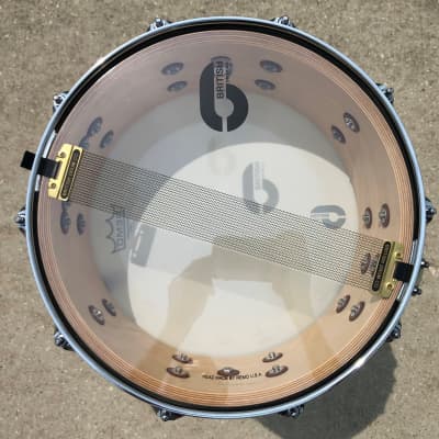 Immagine British Drum Company 6.5x14 Merlin Snare Drum 20-Ply Maple/Birch Black Tulip - 12