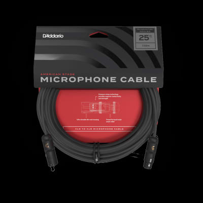 D'Addario PW-AMSM-25 American Stage XLR Microphone Cable - 25'