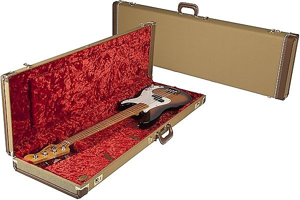 Fender G&G Deluxe Precision Bass Hardshell Case, Tweed with Red Poodle Plush Interior 2016 image 1