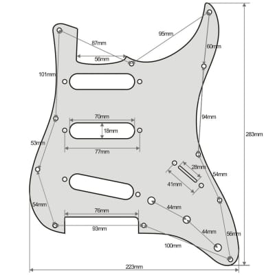 11-Hole SSS Strat Pickguard and Matching Back Plate - Hot | Reverb
